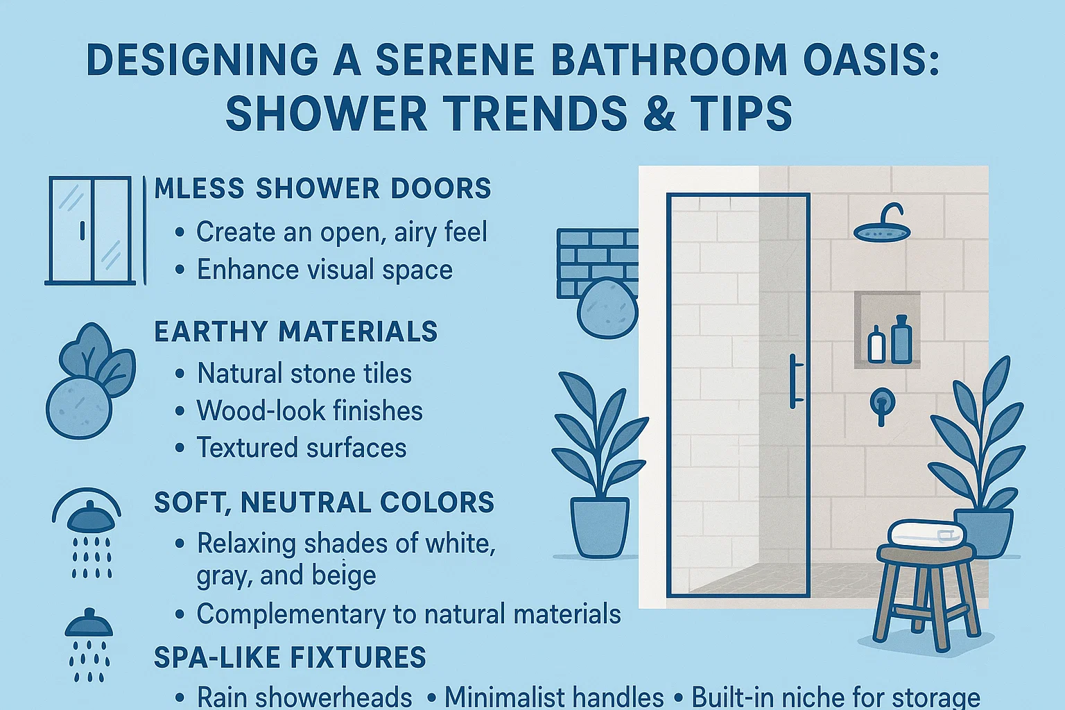 Serene Bathroom Design infographic