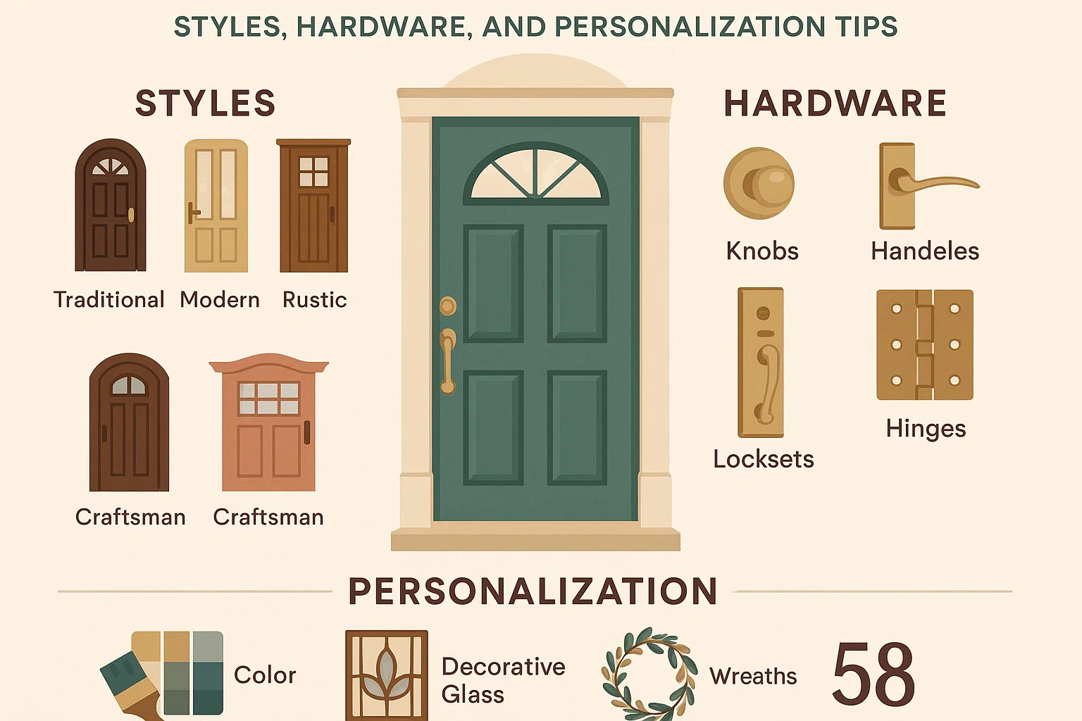Dream Front Door Design infographic